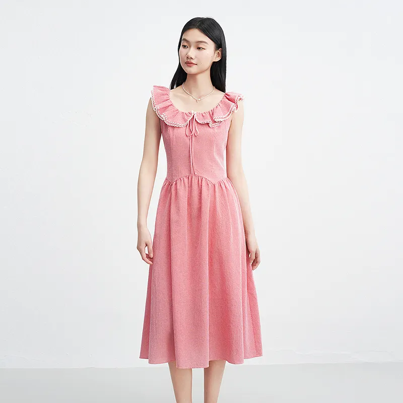 LEDIN Sleeveless Dress Women's Cherry Red-5