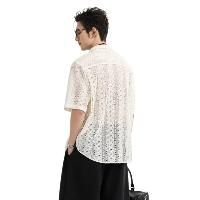 EARL JOEL Shirts Men Transparent Yellow-1