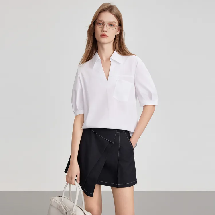 ELLE Shirts Women's White-6