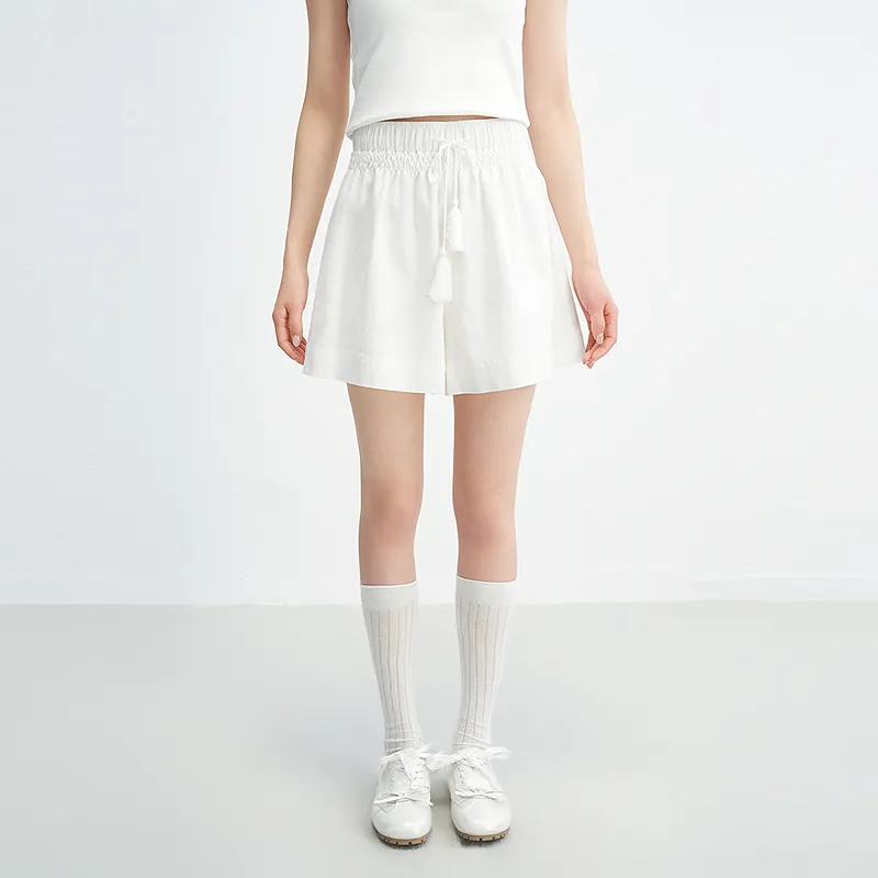 LEDIN Casual Shorts Women's Bright White In Stock-4