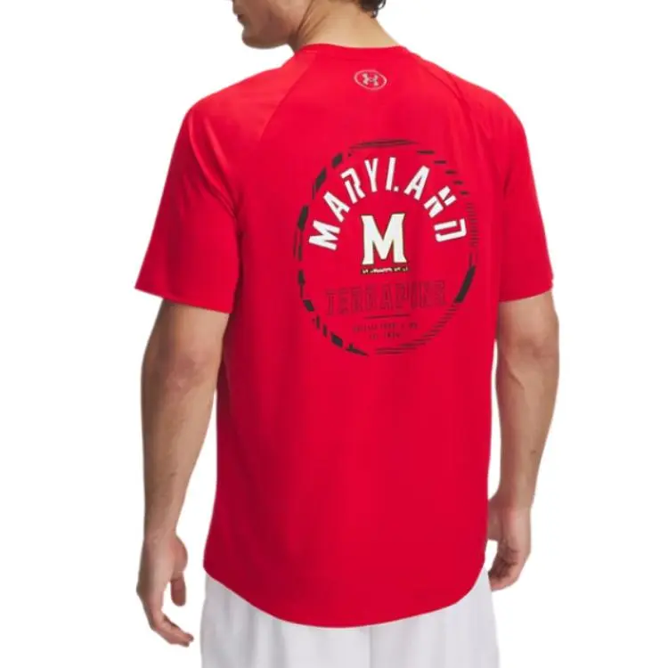 Under Armour TechCollegiate T Shirt Men's Red-3