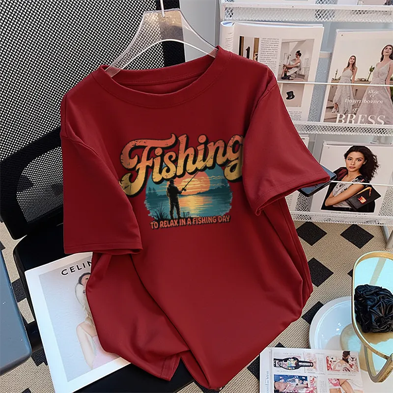 FAIRWHALE Drop Shoulder Sleeve T Shirt Women's-8