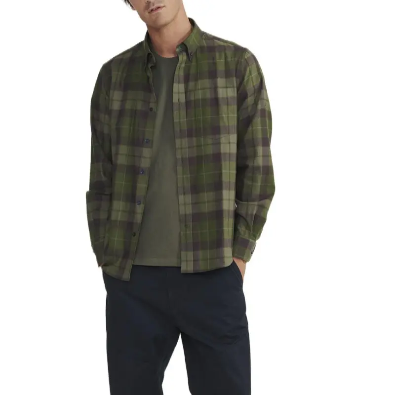 AIGLE Flanel Check Long Sleeve Shirt Men's-2
