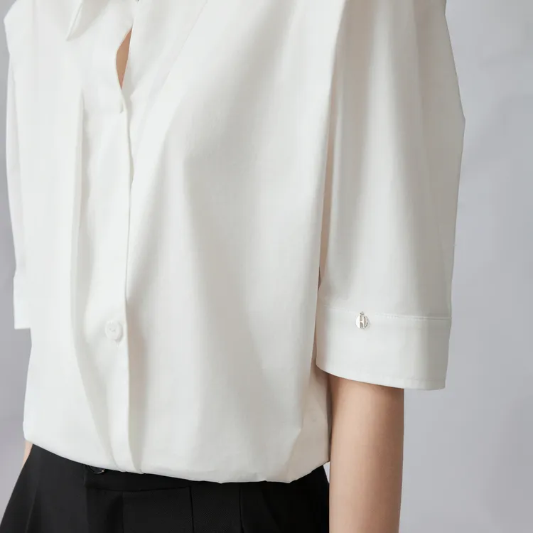 ELLE Shirts Women's White-5