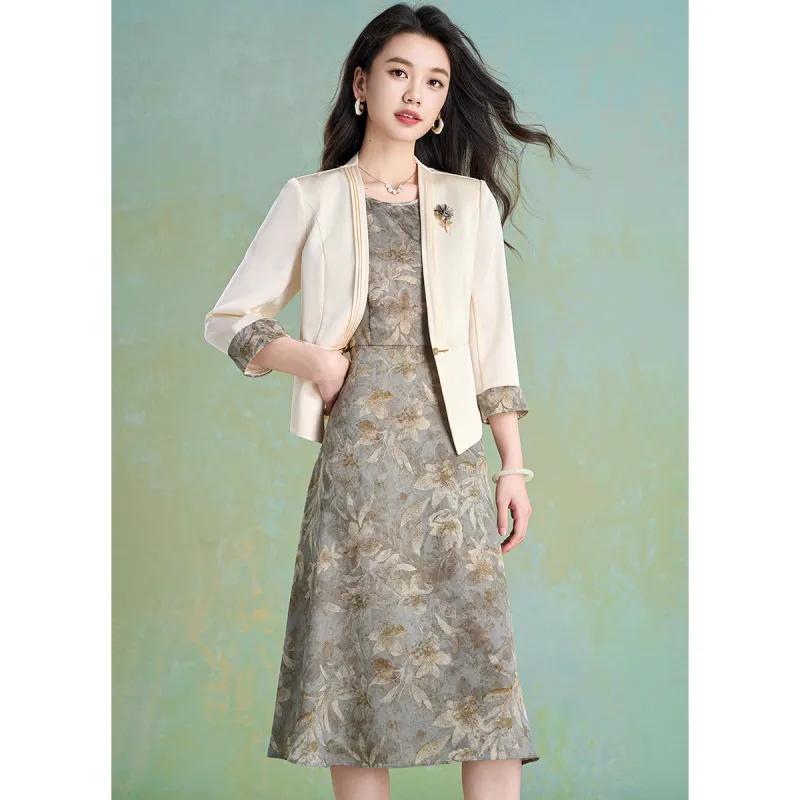 Mylan Two Piece Skirt Sets Women's Ecru-3