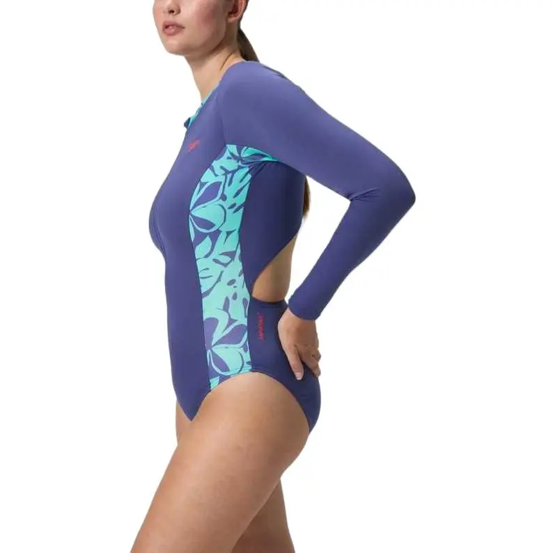 Speedo One piece Swimsuit Women's Blue Green-6