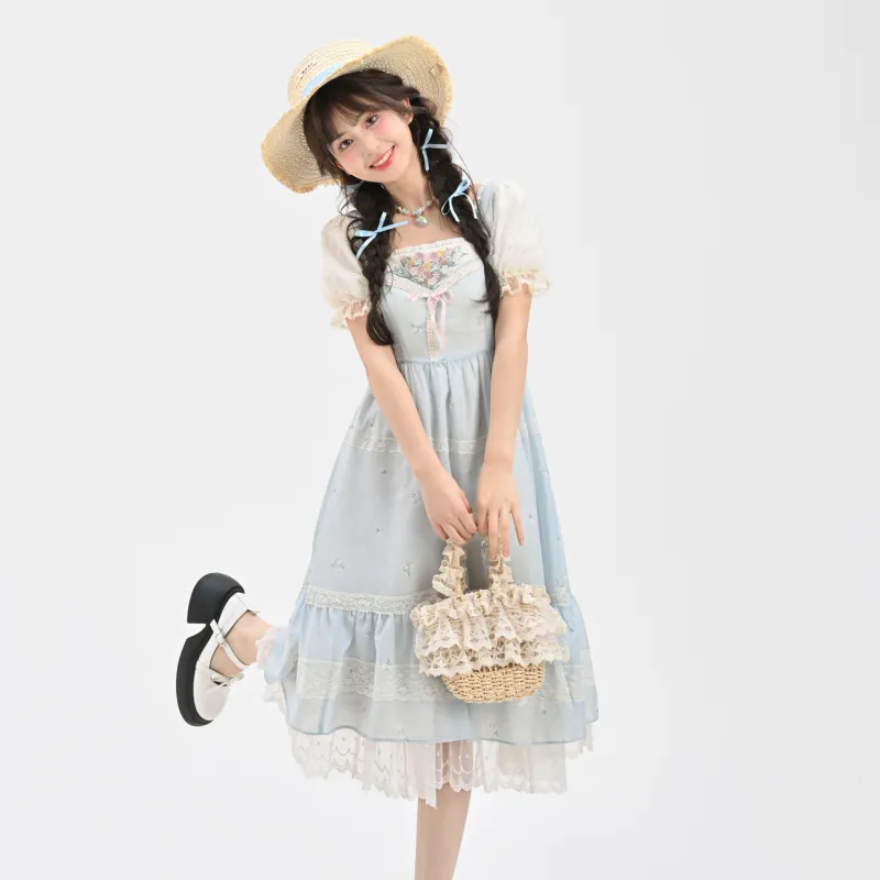 SNBL Short Sleeved Dress Women's Blue-7