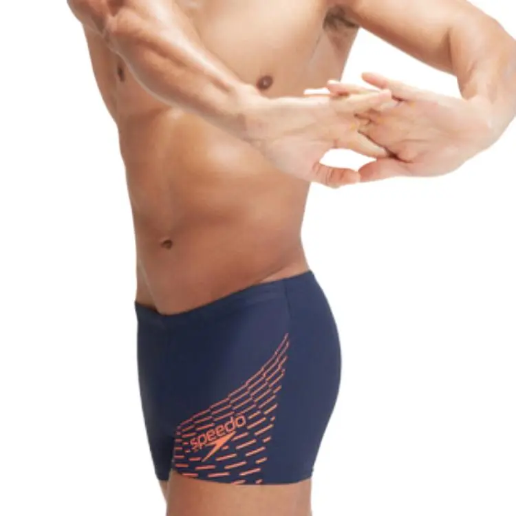 Speedo Swimming Shorts Men's Navy Orange-1