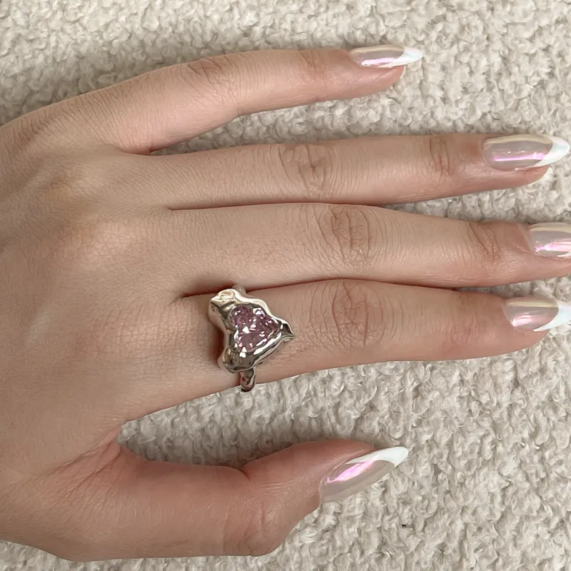 BOONEE ALUS White Gold Plated Copper Rings Women's-3