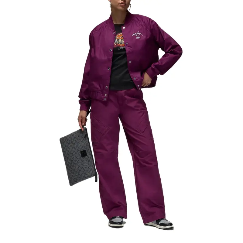Jordan FW/AW24 Jackets Coats Women's Bordeaux Purple White-2