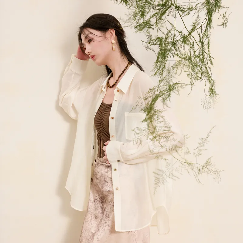 3COLOUR Shirts Women's Ecru-2