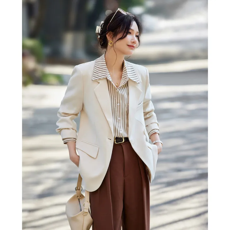 TERRE BLEUE Spring Fall Business Suit Loose Fit Women's-2