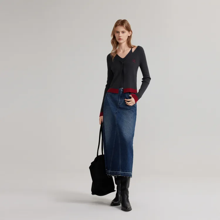 ELLE Knitwear Women's Navy Blue-3