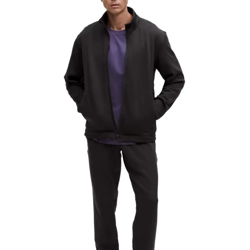 Lululemon Zeroed In Track Jacket Fleece Jackets Coats Men's Black-2