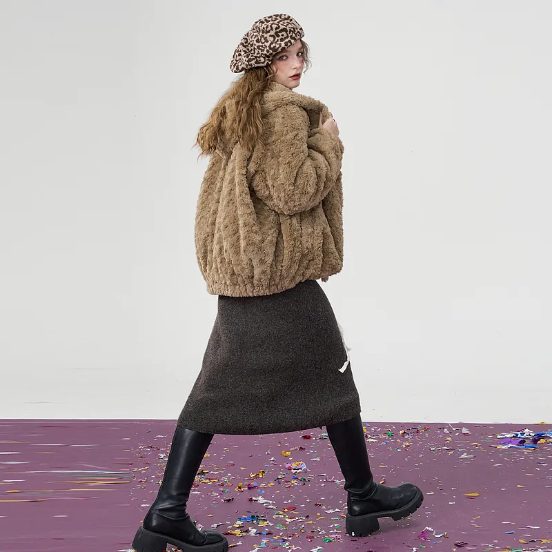 ELF SACK Coats Women's Coffee-6