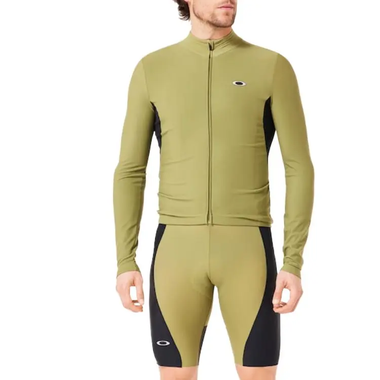 Oakley Clima Thermal LS Jersey Cycling Clothing Men's Green-3