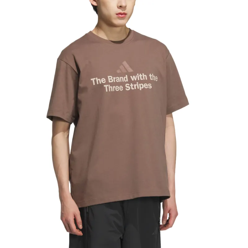 Adidas T Shirt Men's Stratum Dark Earthy Brown-2