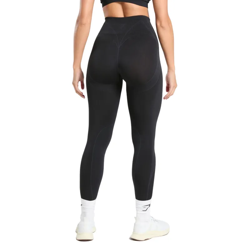 GYMSHARK Yoga Pants Women's Black Brushed Gray-1