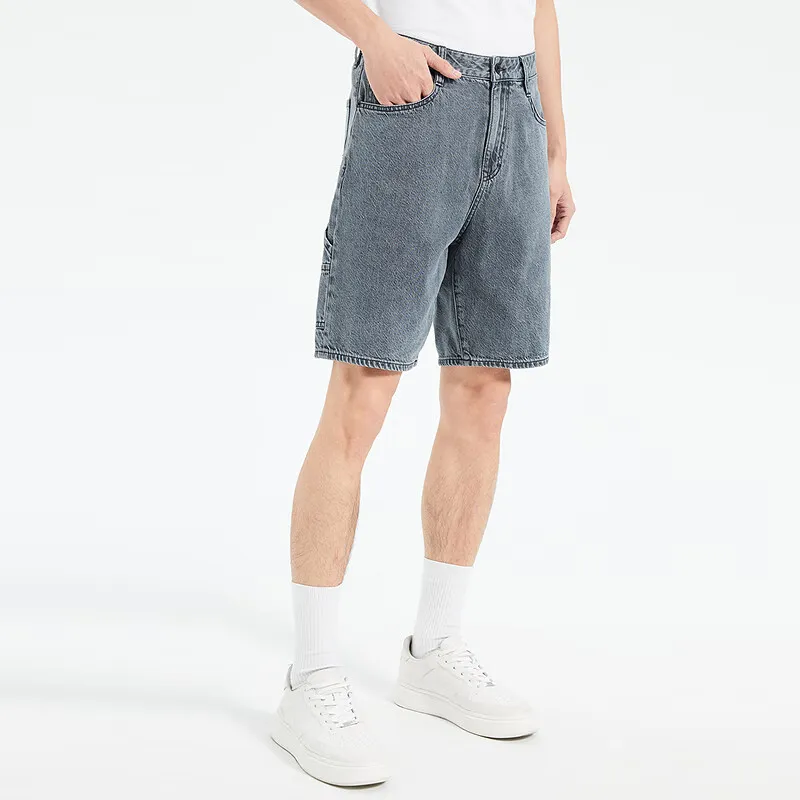 LESS IS MORE Denim Shorts Men's Gray-2