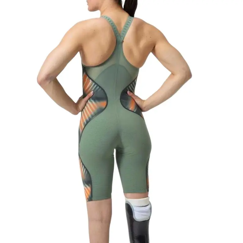 Speedo One piece Swimsuit Women's Green/Orange-3