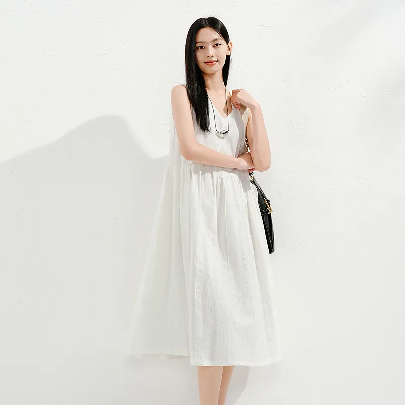 JZ. ANNAKRO Sleeveless Dress Women's Raw White-5