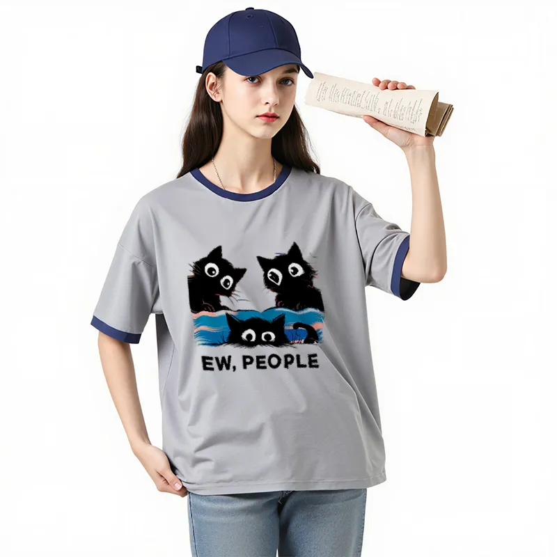FAIRWHALE Drop Shoulder Sleeve T Shirt Women's-27