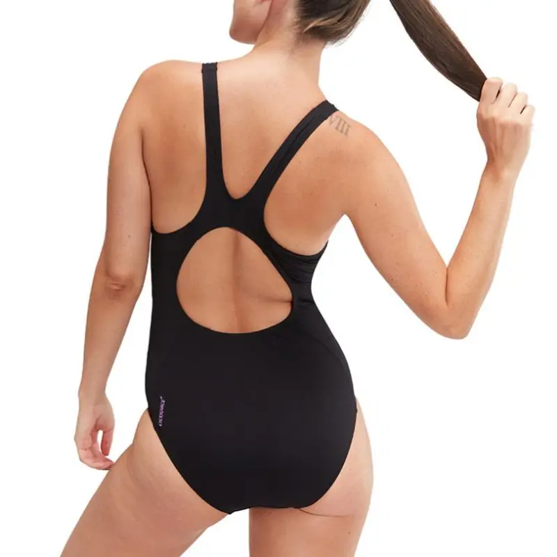 Speedo One piece Swimsuit Women's Navy Blue Purple-2