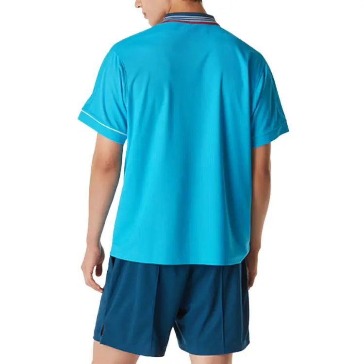 Asics Polo Shirt Men's Digital Aqua Blue-3