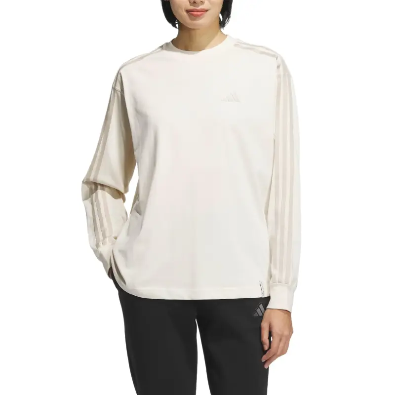 Adidas ESSENTIALS Drop Shoulder Sleeve T Shirt Women's White-1