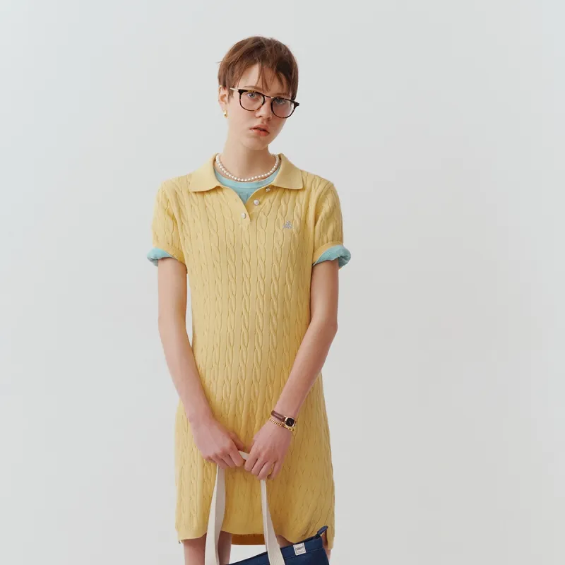 Teenie Weenie Short Sleeved Dress Women's Yellow-3