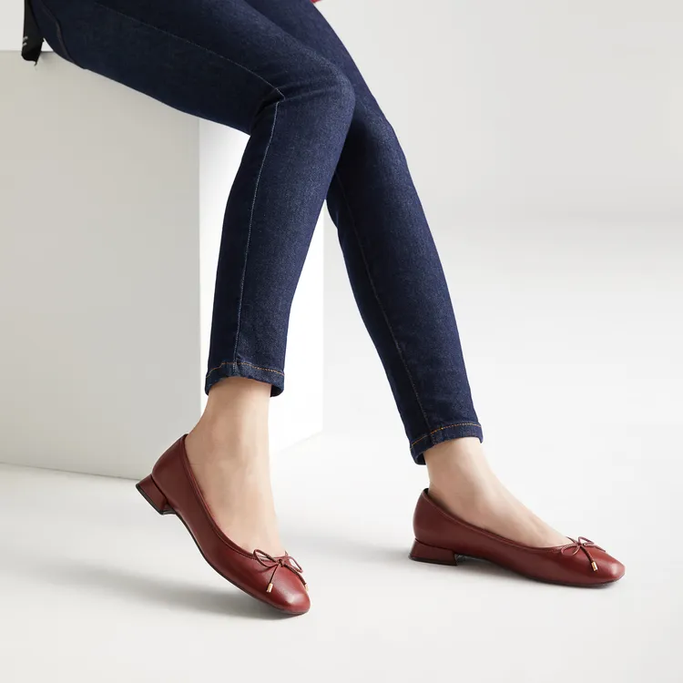Clarks Casual Single Shoes Women's Dark Red-5