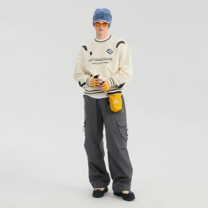 MYSAMESAME Sweatshirt Unisex Beige Yellow In Stock-2
