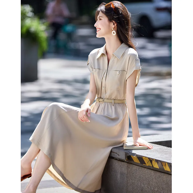 Still Quiet Short Sleeved Dress Women's-2