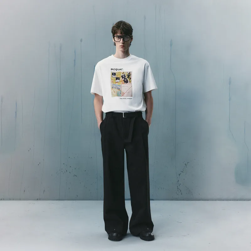 JACK JONES· x BSQ JACK JONES/Jack Jones X Basquiat T Shirt Men's A06 Snow White-3