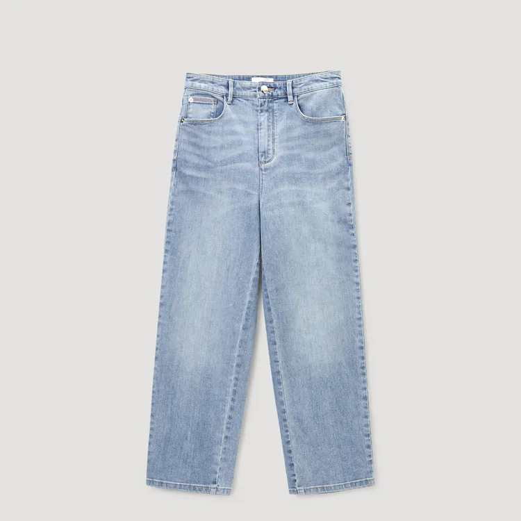 OVV Jeans Women's Light Blue Solid Color 02-5