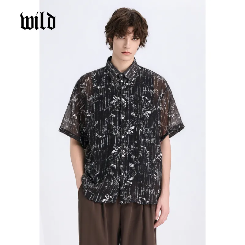 WILD LEADER Shirts Men Mysterious Black[CW51585A48]-1