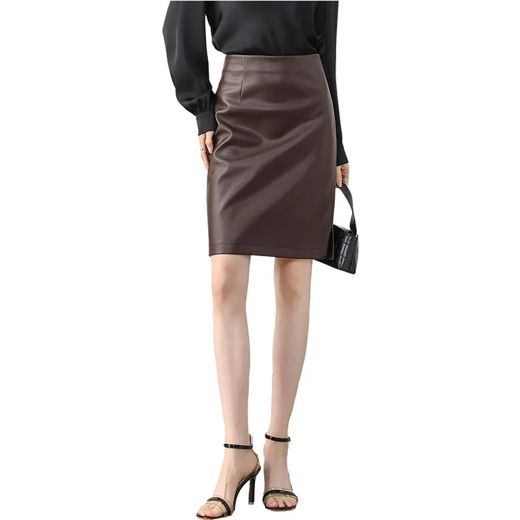 SENTUBILA Leather Short Skirts Women's-8