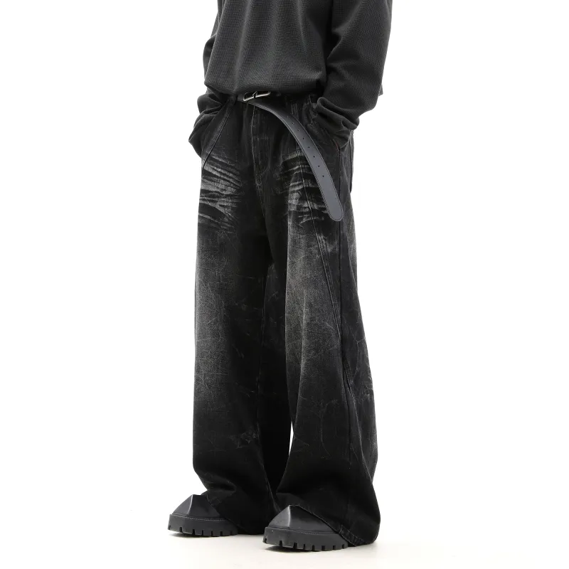 CUWU Jeans Unisex Black Gray Color-3
