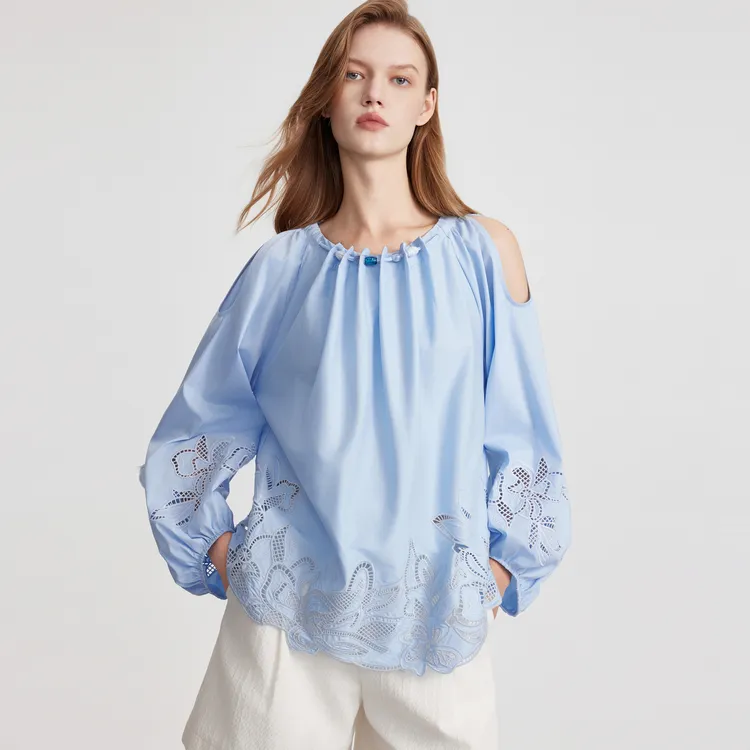 ELLE Shirts Women's Blue-3