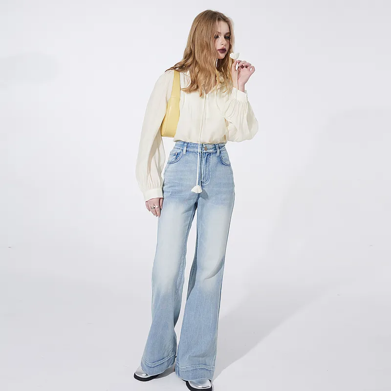 ELF SACK Shirts Women's Romantic Beige Apricot-4