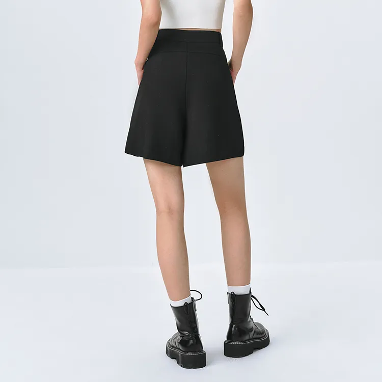 PEACEBIRD Casual Shorts Women's Black-4