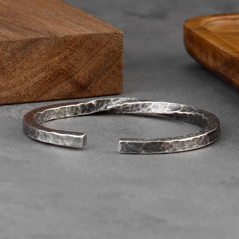 FUYUFU 999 Fine Silver Bangles Unisex-3