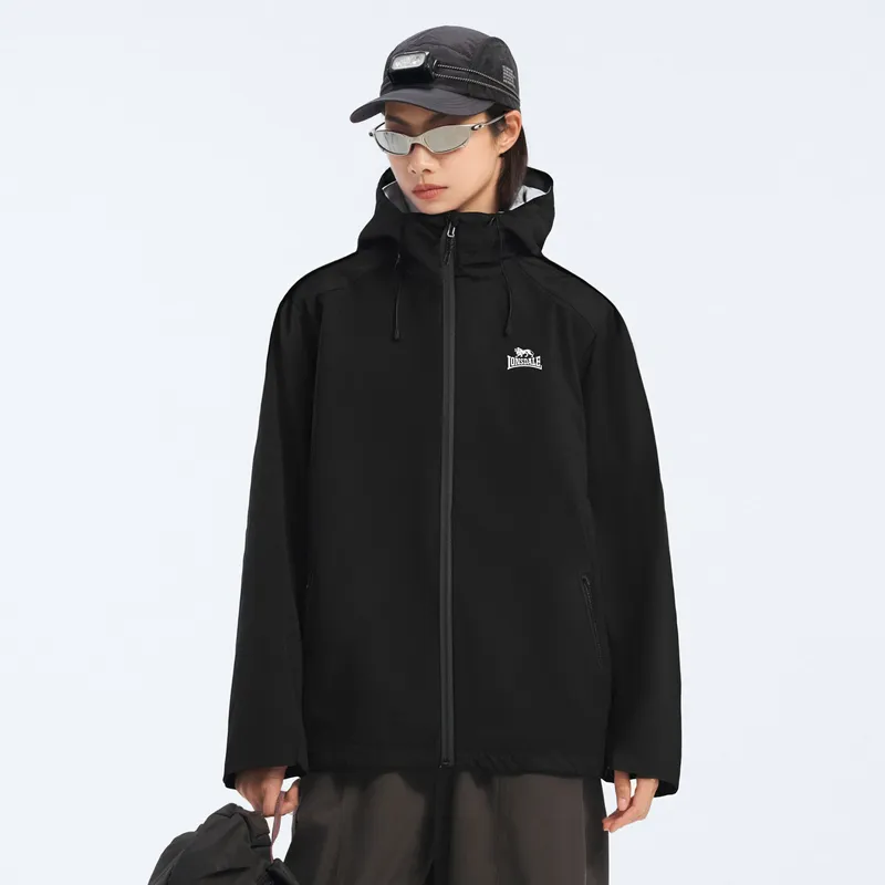 LONSDALE Trench Coat Unisex Black-2