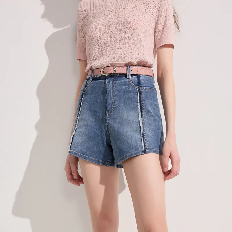 3COLOUR Denim Shorts Women's Lake Blue-2