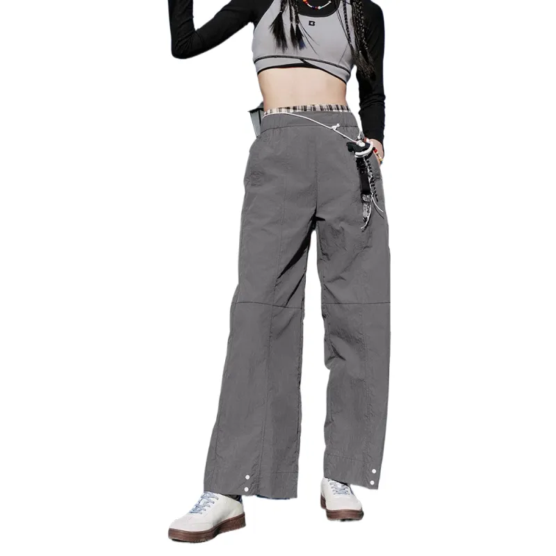 QIAODAN SS25 Cargo Pants Women's Acacia Ash-2