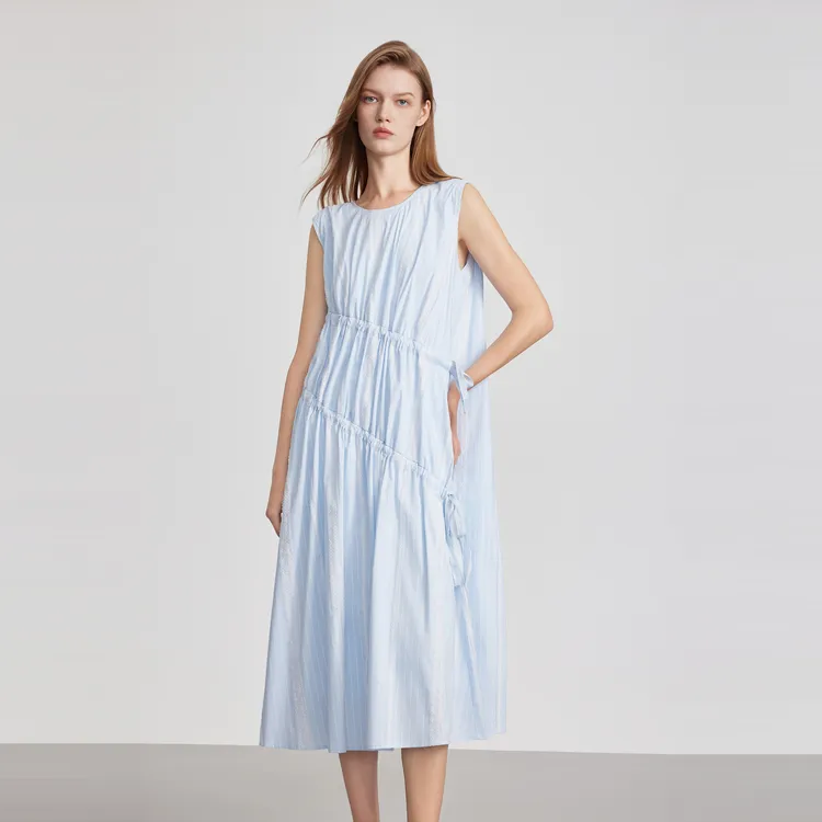 ELLE Sleeveless Dresses Women's Stripes-2