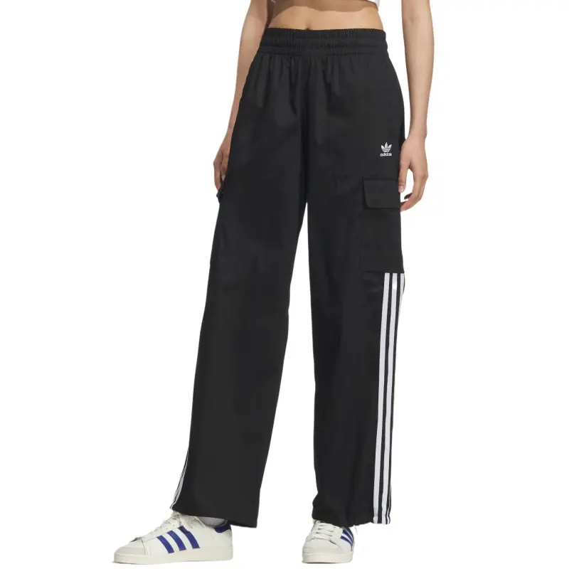 Adidas Women's Ferns Essentials Woven Cargo Tracksuit Bottoms Black-1