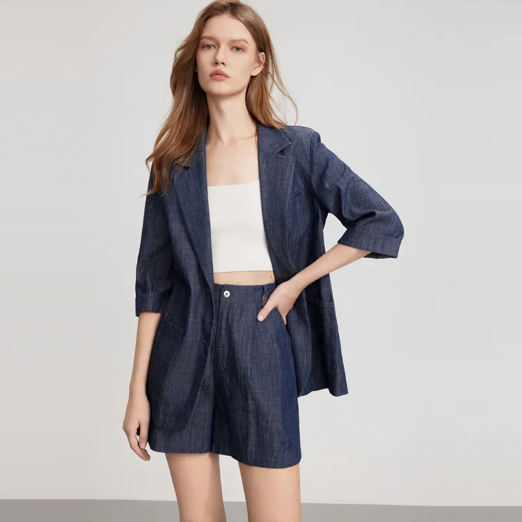 ELLE Business Suits Women's Denim Blue-2