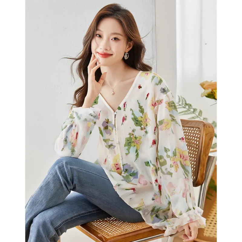 Love Elaine Spring, Fall Shirt Loose Fit Women's Multicolor-2