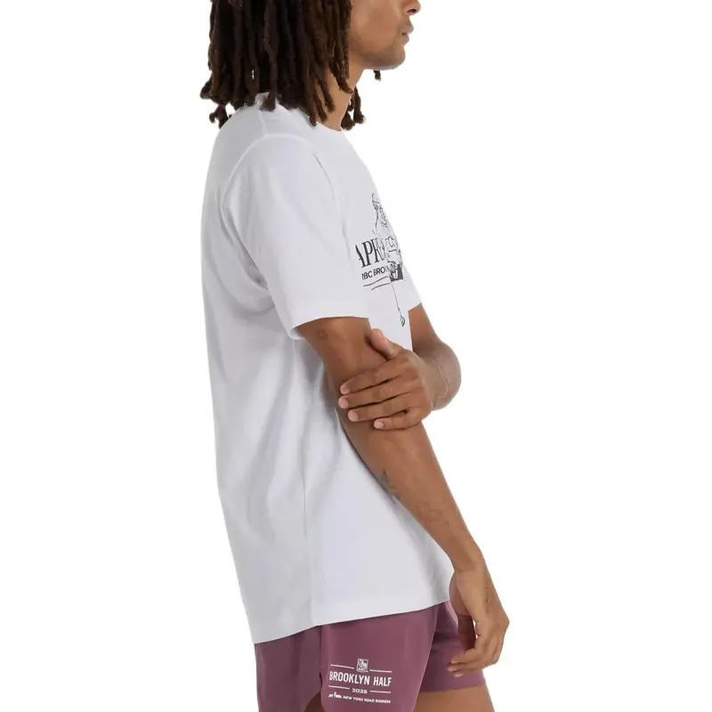 New Balance RBC Brooklyn Half T Shirt Men's White-3